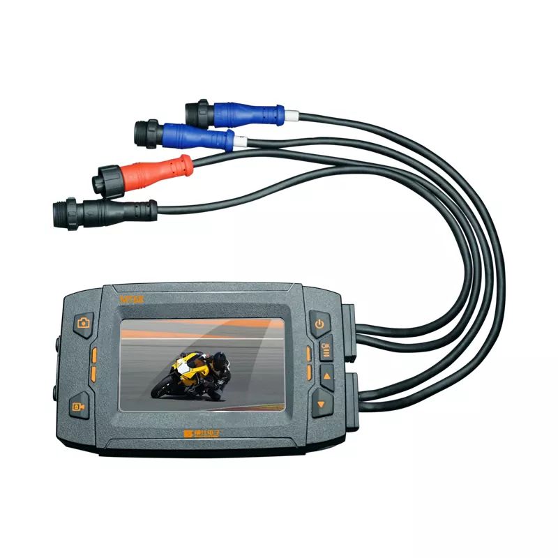 IP65 waterproof dual-lens motorcycle dash cam